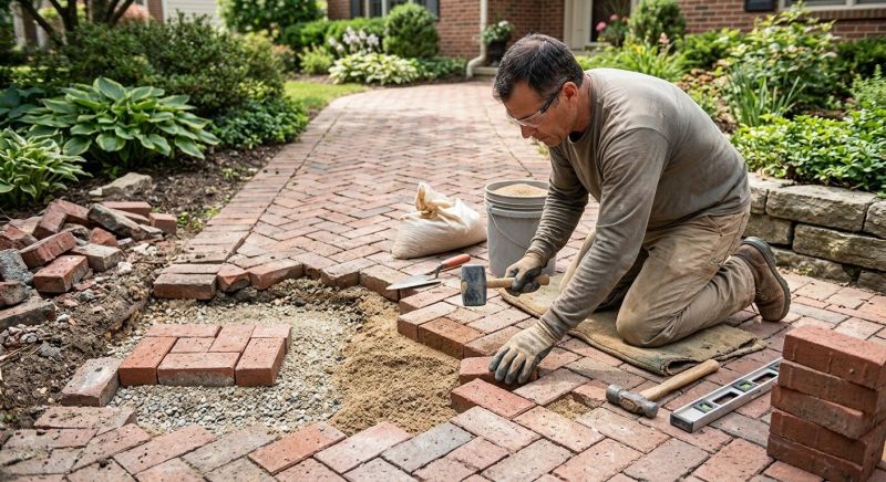 Brick Pathway Repair in Valdosta, GA