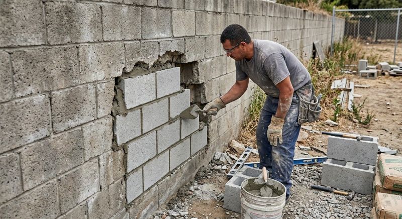 Concrete Block Repair in Lakeland, GA