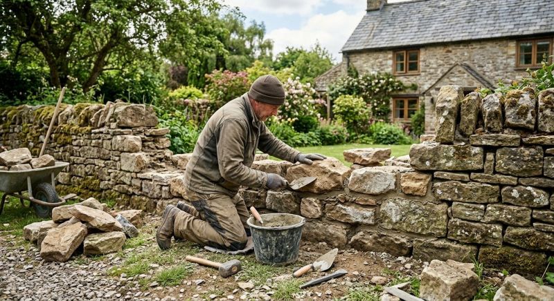 Stone Wall Repair in Lakeland, GA