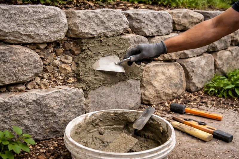 Stone Wall Repair in Quitman, GA
